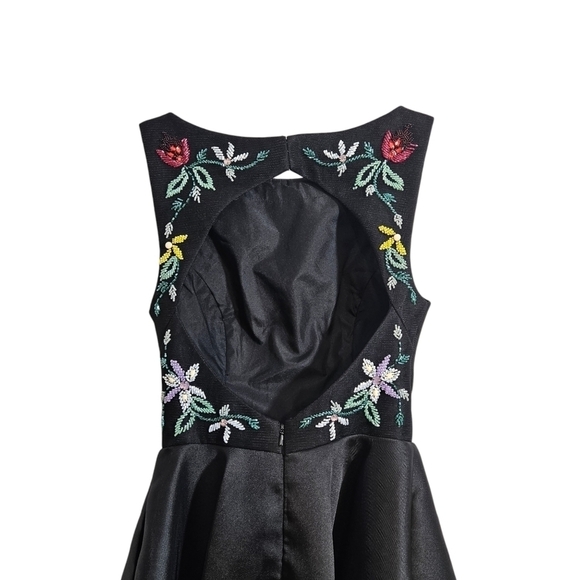 Alyce Paris Black Beaded Mikado Party Dress 3748 - Picture 7 of 10